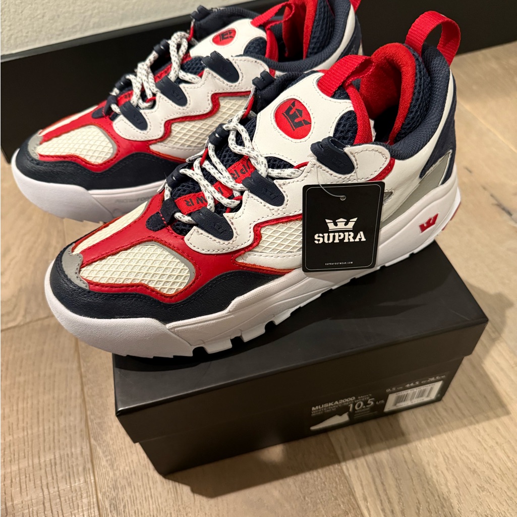 Supra Muska 2000: Red, White, And Navy Skateboarding Classic